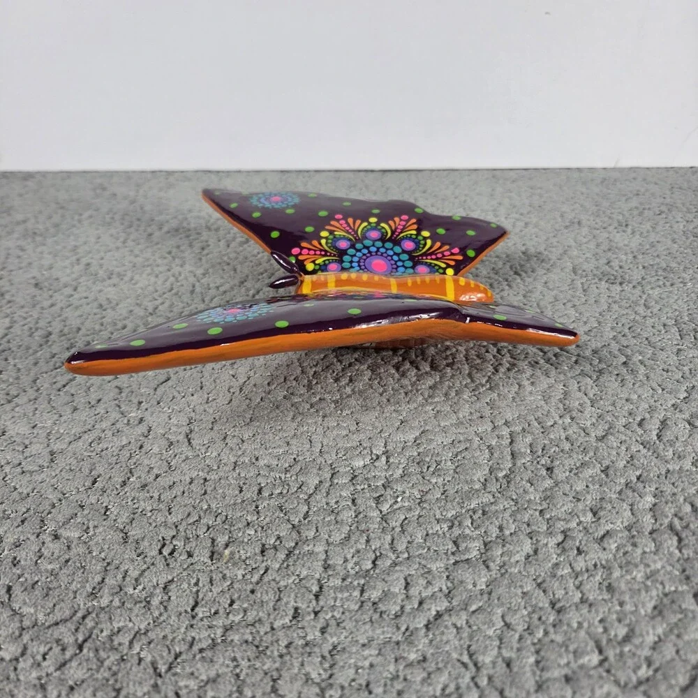 Clay Butterfly Mexican Handmade Art Wall Hanging 9
